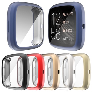 ตัวป้องกันหน้าจอ แบบยืดหยุ่น TPU สําหรับ Fitbit Versa 2/3/Sense เคสนาฬิกา เคลือบด้าน กันรอยขีดข่วน น้ําหนักเบา