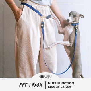 สายจูงสัตว์เลี้ยงปรับความยาวได้ Classic multifunction leash (139-227 cm) สายจูงสุนัขคาดอก สายจูงคาดเอว | Mr.&amp;Mrs.Sniff