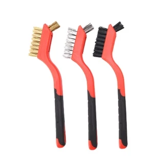 แปรงลวดไนล่อนทองเหลืองทําความสะอาด แปรงขัดเตาแก็ส ขัดคราบ ขัดสนิม Rust Remover Wire Brush