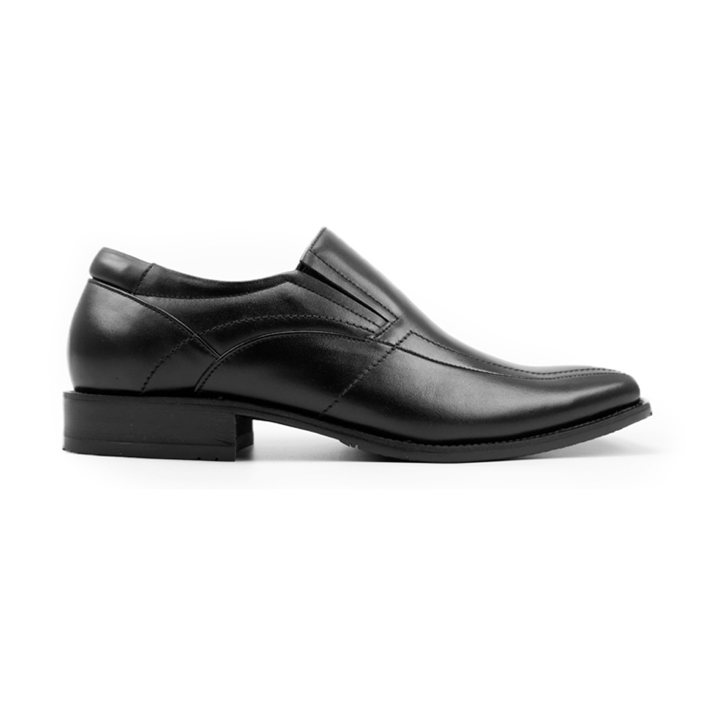 MANWOOD รองเท้าคัชชู หนังแท้ รุ่น DE264-51 สีดำ