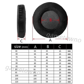 Wili แผ่นรองหูฟังผ้ากํามะหยี่ 70 มม . 60 มม . - 110 มม . 1 คู่สําหรับหูฟัง