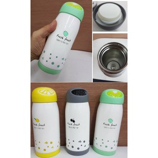 กระติกน้ำสุญญากาศ  กระติกเก็บความร้อน-เย็นลายผลไม้ Fresh Fruit VACUMM CUP 350 ml ทำจากแสตนเลส 304 เก็บความร้อนเย็นได้ยาว