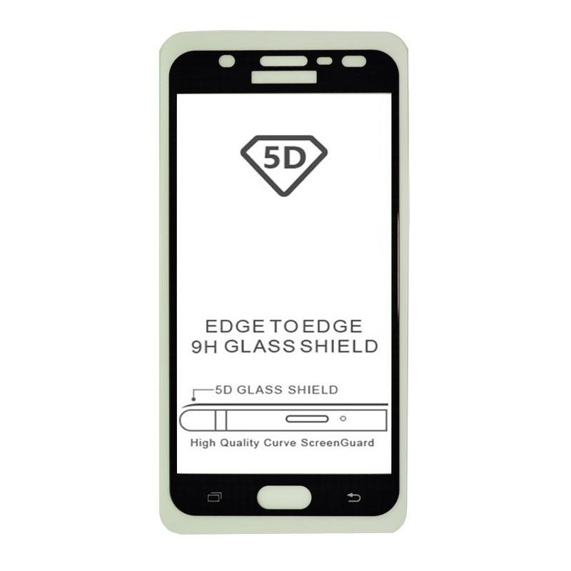 กระจกนิรภัย กันรอย กาวเต็มแผ่น เต็มจอ เก็บขอบ 5D Samsung Galaxy J7 2016 สีดำ