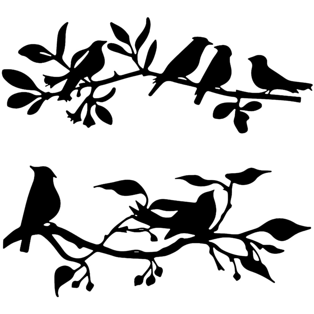 2pcs-metal-black-birds-on-tree-branch-wall-sculpture-hanging-sign-wall