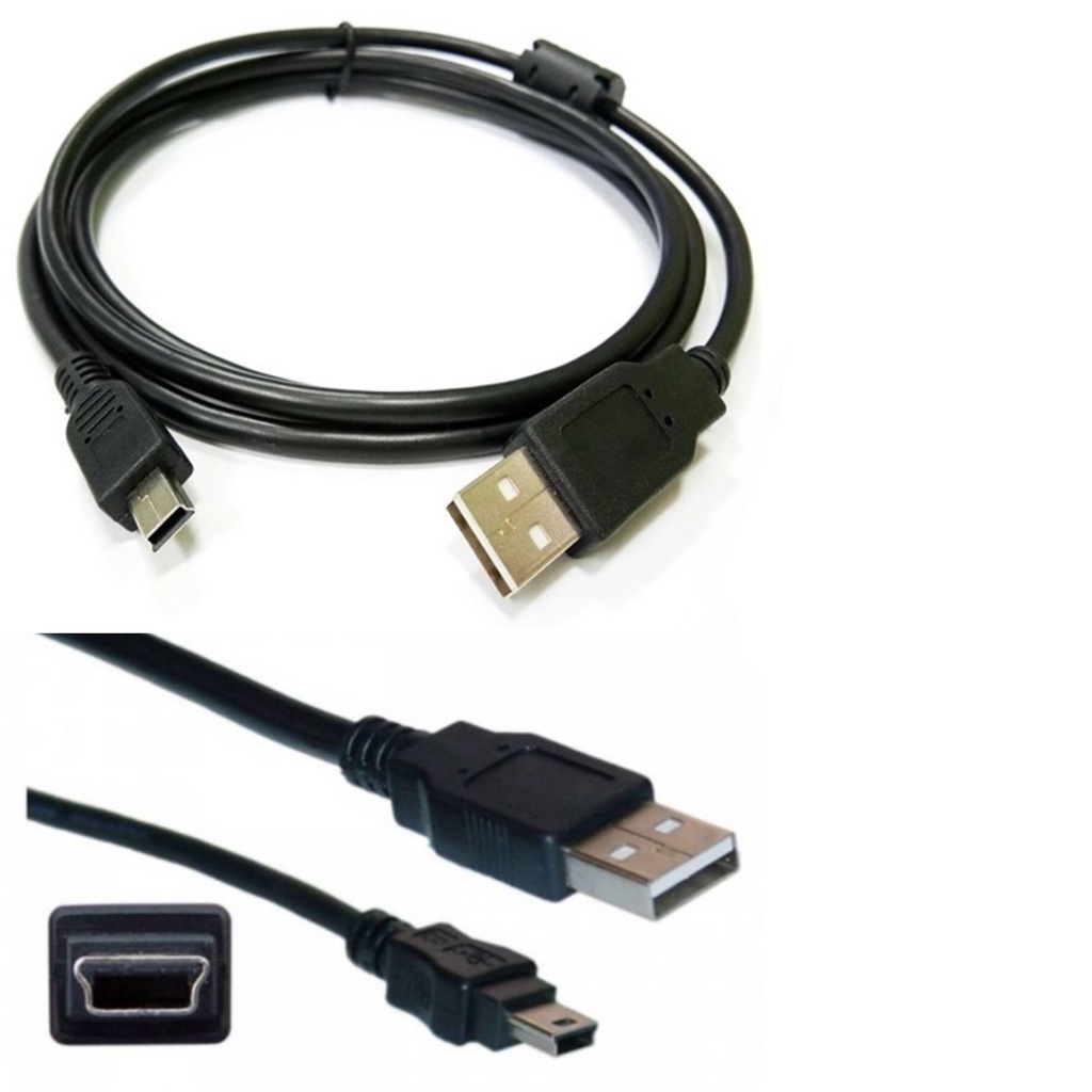 สาย USB to Mini สำหรับชาร์จกล้องติดรถยนต์ ยาว 1.8M /3M / 5M สีดำ(สายคุณภาพดี)