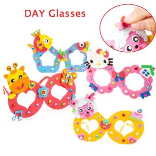 Baby Toy Early Learning EVA Diamond Glasses Building Blocks DIY Handmade 3D Stereo Glasses [spot] Kindergarten Gift