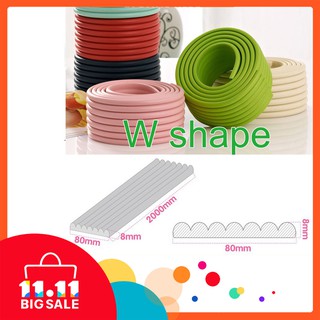 2M Table Edge/Corne​r Cushion Guard Softener Bumper Baby Safety Protector W Type