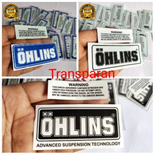 สติกเกอร์เตือน OHLINS สีใส คุณภาพดีที่สุด