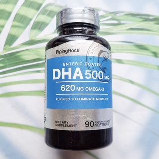 (PipingRock®) DHA 500 mg 620 mg Omega-3 Enteric Coated 90 Softgels ดีเอชเอ