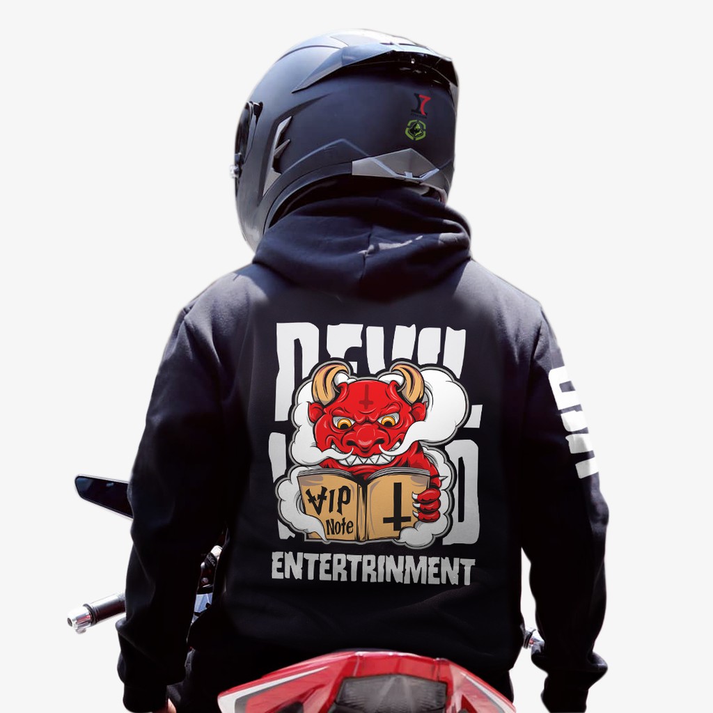 ส่งEMS สกรีนเสื้อ77design เสื้อฮู้ด Devil VIP note
