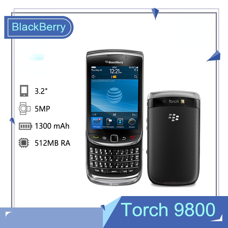 Blackberry สมาร์ทโฟน 9800 ปลดล็อกแล้ว 3G 3.2 นิ้ว WiFi GPS 5.0MP