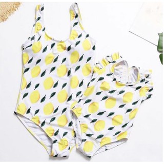 ชุดว่ายน้ำแม่ลูก Lemon Set  ชุดว่ายน้ำคู่ วันพีชแม่ลูก