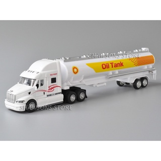 โมเดลรถแทรกเตอร์  ขนาด 1:50 Peterbilt Tractor Fuel Tanker Truck ของเล่นสําหรับเด็ก