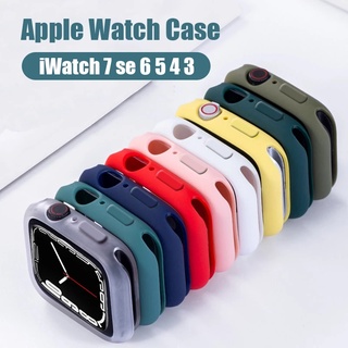 เคสซิลิโคน TPU แบบนิ่ม ป้องกันหน้าจอ สําหรับ Apple Watch Case 45 มม. 41 มม. 44 มม. 40 มม. 42 มม. 38 มม. iWatch Series 7 6 5 4 3