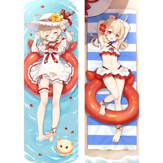 ปลอกหมอน ลายเกม Genshin Impact Klee ชุดว่ายน้ํา Dakimakura สองด้าน ขนาด 60x180 ซม.