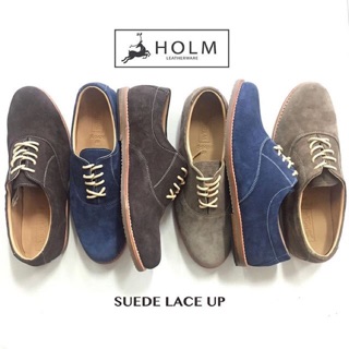 รองเท้าหนังกลับ ผูกเชือก HOLM รุ่น Suede Lace Up Oxfords no.2430