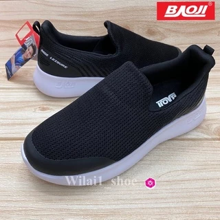 Baoji BJW 729 รองเท้าสลิป-ออน (37-41) สีดำ/ดำขาว/ขาว/ครีม/ม่วง ซซ