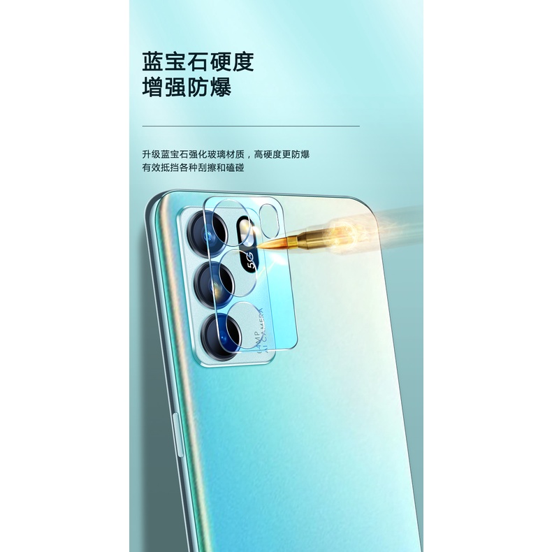 2in1 OPPO Reno6z 5G ฟิล์มเลนส์กล้อง + ฟิล์มกระจกเต็มจอขอบดำ ฟิล์มกันกระแทก - รูปที่ 3