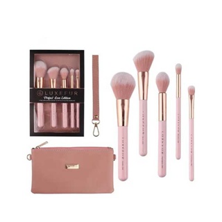 ใส่โค้ด RRIDHOA ลด 60.- LUXEFUR Perfect Love Edition 5 Pieces Brush Set เซ็ตแปรง 5 ชิ้น +กระเป๋าแปรง