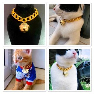 พร้อมส่ง สร้อยคอแฟชั่นสุนัข แมว ปรับระดับได้ 🐱 งานเลสทอง อลูมิเนียมชุปทอง น้ำหนักเบา💓👑ใส่เที่ยว ถ่ายรูป เก๋มากๆ