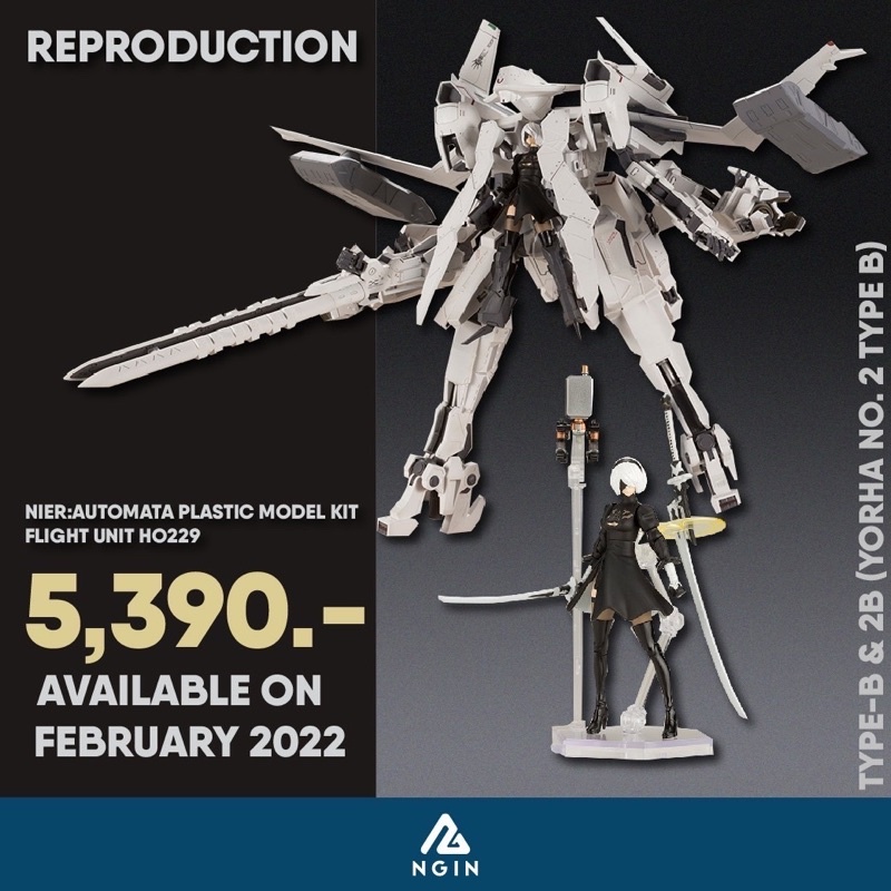 Nier Automata Plastic Model Kit Flight Unit Ho229 Type B 2b Yorha No 2 Type B Shopee Thailand