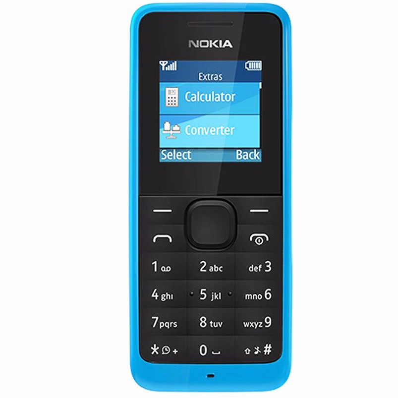 โทรศัพท์มือถือโนเกีย  ปุ่มกด NOKIA 105 (สีฟ้า) 3G/4G รุ่นใหม่  2020