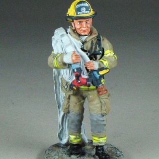 หุ่น​ โมเดล นักดับเพลิง สเกล 1/32 model fireman หน่วยกู้ภัย ของ Del Prado (BOM114)