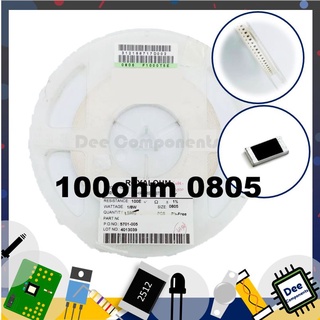 100 Ohm 0805 ±1% 125 mW ±100ppm/℃ 0805W8F1000T5E ROYAL OHM  1-A1-9 (ขายยกแพ็ค 1 แพ็ค มี 100 ชิ้น)