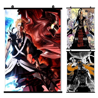 Bleach Kuchiki Byakuya Hitsugaya Toushirou โปสเตอร์ผ้า ลายการ์ตูนอนิเมะ ขนาด 20x30 ซม. สําหรับตกแต่งบ้าน