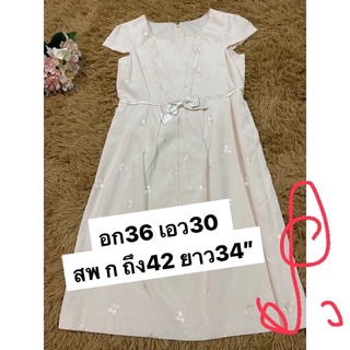 🎈💛Sales!!!จ้า🎈💛💛 Recommend  CreamDress งานผ้าไหมสังเคราะสีหวานพร้อมโบStyle ZARA Size S-M ดีเทล์ครบ สีน่ารักๆมากมาย