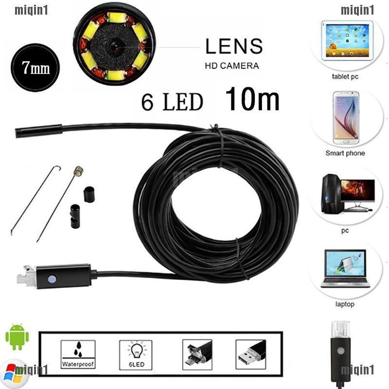 TH 5M 7MM Android PC HD Endoscope Waterproof Snake Borescope USB