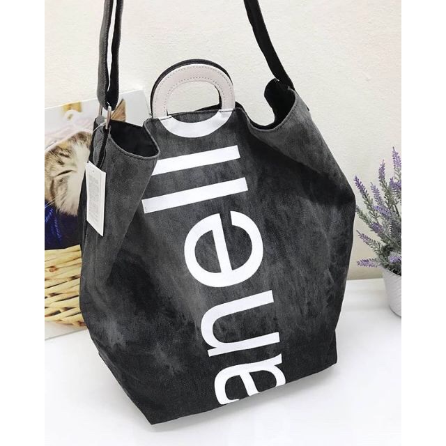 แท้ 💯 Anello O-Handle Shoulder Bag กระเป๋าสะพายไหล่ สียีนส์ดำ มือสอง