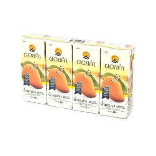 ดอยคำ น้ำมะม่วง 98% 200 มล. แพ็ค 4 กล่อง Doi Kham Mango Juice 98% 200 ml. Pack 4 boxes