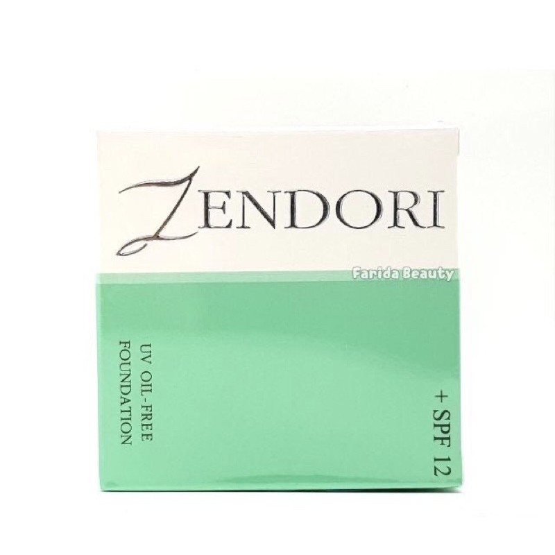 แป้งเซนโดริ เขียว ยูวี ออยล์  Zendori UV Oil-Free Foundation SPF12