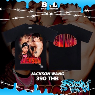 เสื้อยืดผ้าฝ้ายพิมพ์ลายเสื้อยืดสกรีนลาย "Jackson Wang" เสื้อแนวสตรีท Badcompany เสื้อยืดผู้ชาย