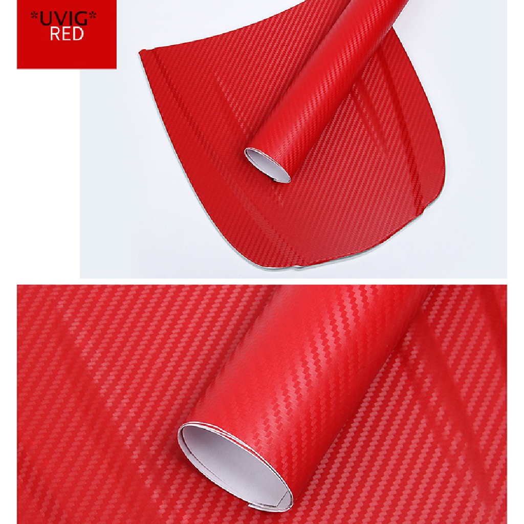 [[UVIG]] แผ่นฟิล์มสติกเกอร์ไวนิล คาร์บอนไฟเบอร์ 3D ขนาด 127x30 ซม. สําหรับติดตกแต่งรถยนต์ [ขายดี