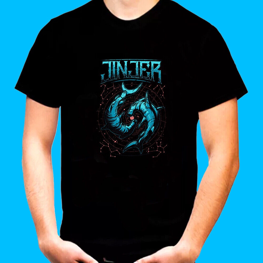 ใหม่ Jinjer Shark Hammerhead Progressive Metal Band เสื้อยืด