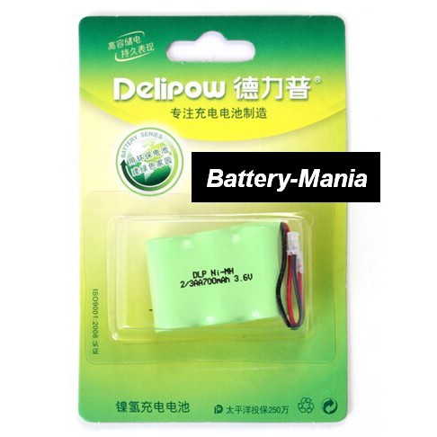 แบตเตอรี่โทรศัพท์ไร้สาย Delipow สำหรับทดแทนแบตพานาโซนิค HHR-P301 (TYPE 2) ออกใบกำกับภาษีได้