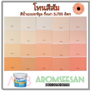 สีน้ำเบเยอร์คูล ออลพลัส ซูเปอร์เซรามิกชิลด์ กึ่งเงา สีเช็ดได้ สีทนร้อน เกรด 10 ปี โทนสีส้ม ขนาด 3.785 ลิตร