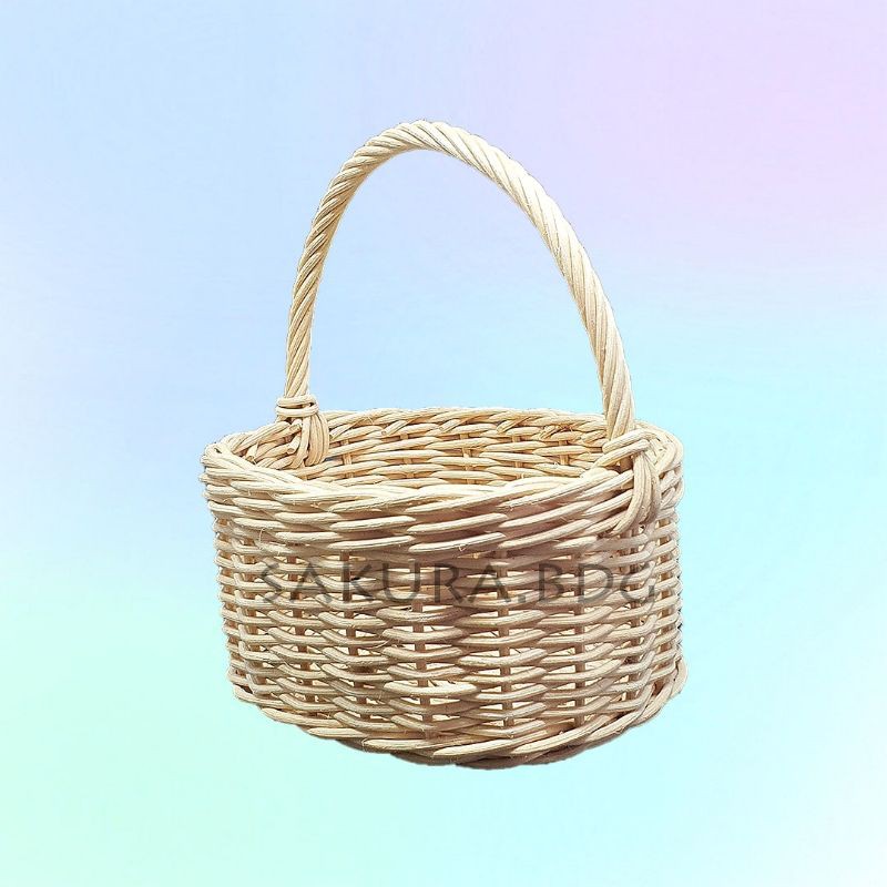 K1S - ตะกร้าหวายพรีเมี่ยมรูปไข่เล็ก S 17x13x8 ซม. hampers พัสดุของขวัญขนมผลไม้ช็อคโกแลต