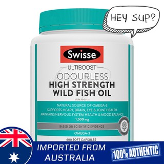 Swisse Ultiboost Odourless High Strength Wild Fish Oil 1500mg 400 Capsules