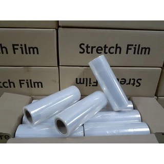 ฟิล์มยืด Strecth Film หนา 15 ไมครอน กว้าง 25 เซนติเมตร หนัก 0.7 กิโลกรัม 0.5 กิโลกรัม