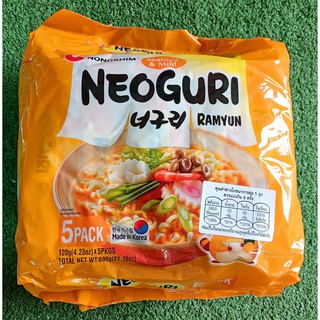 NONGSHIM NEOGURI RAMYUN นงชิม นีโอกูริ ราเม็ง รสทะเล ขนาด 120กรัม ยกแพ็ค 5ซอง