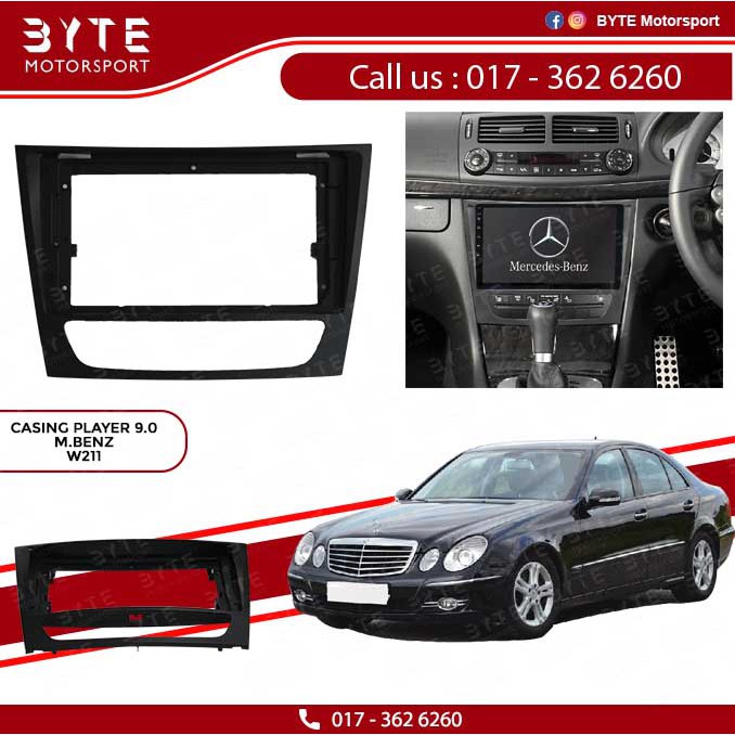 ปลอกเครื่องเล่น Android 9" Mercedes Benz W211 (มี Canbus)