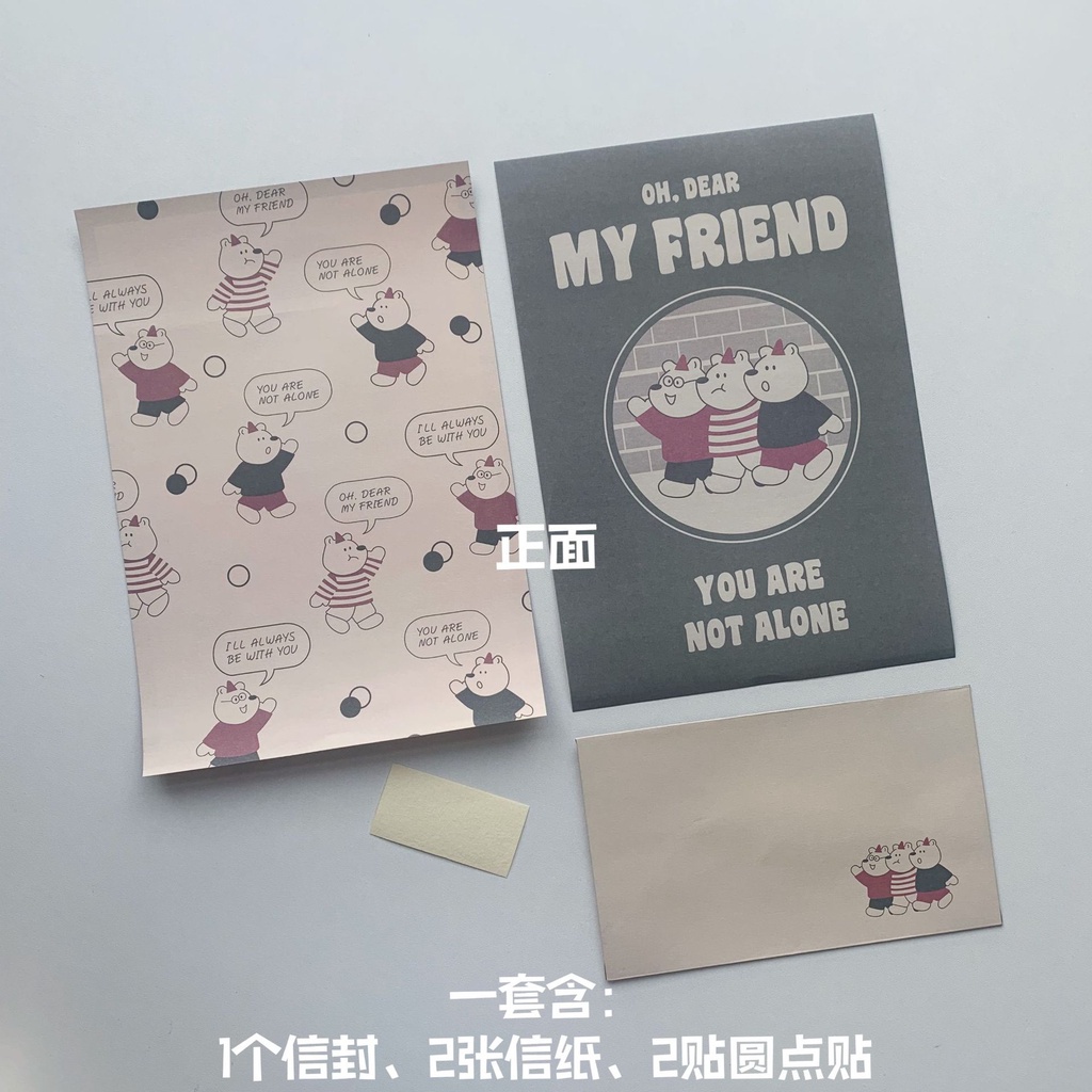 ซองจดหมาย และกระดาษโน้ต ลายการ์ตูนน่ารัก สำหรับเด็กนักเรียน