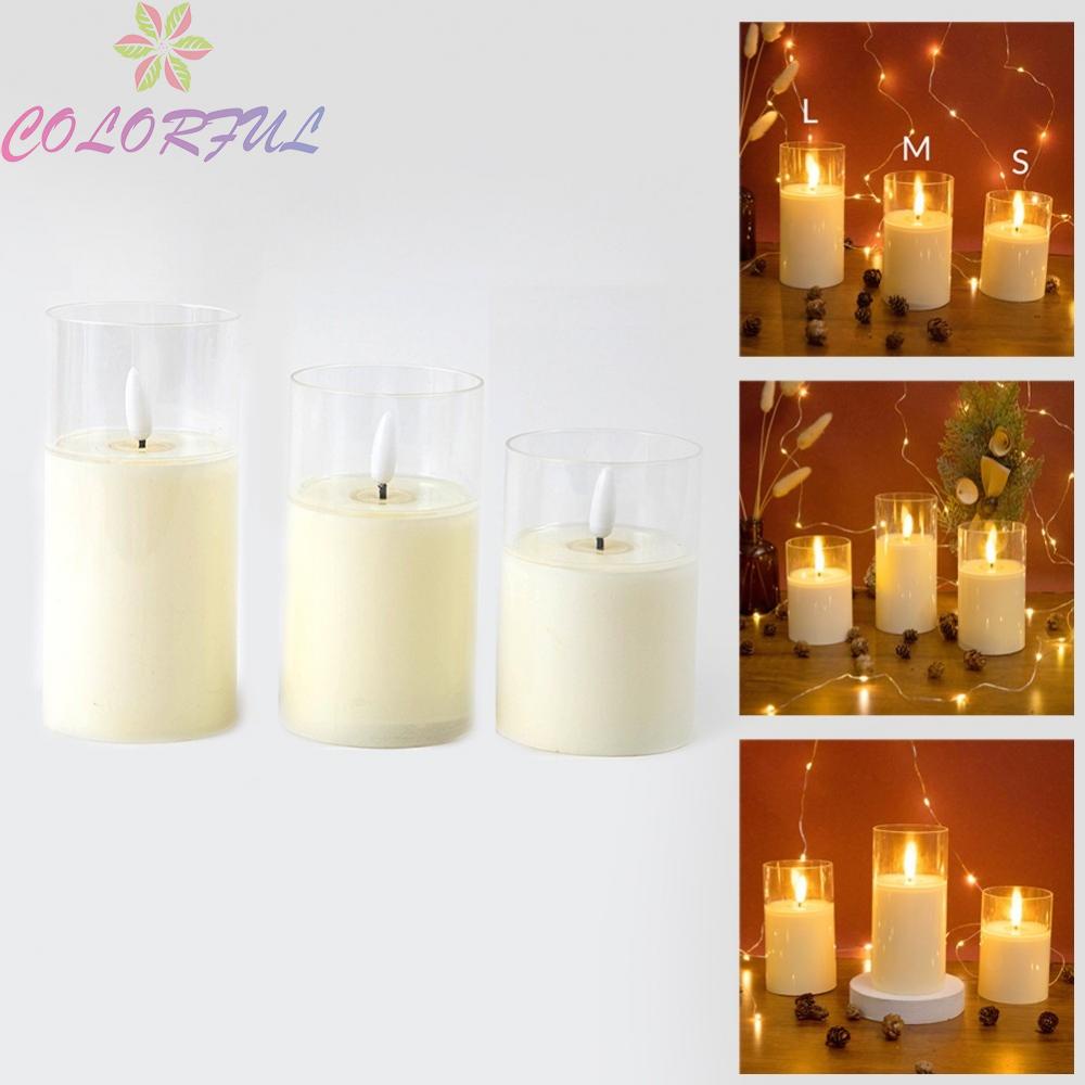 10/50PCS Electronic Candle LED Tea Light Yellow Blue Valentine Home Decor ST710