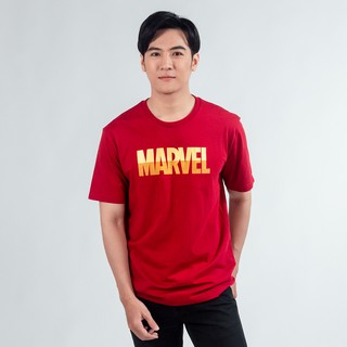 เสื้อยืดอินเทรนด์Marvel  Men logo T-Shirt เสื้อยืดผู้ชายลายโลโก้มาร์เวล สินค้าลิขสิทธ์แท้100% characters studioS-3XL