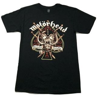 เสื้อยืดแขนสั้นพิมพ์ลายกราฟฟิก Motorhead Born To Lie To Win สําหรับผู้ใหญ่สีดําSize S-5XL