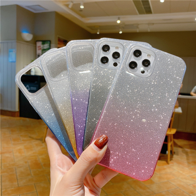 เคสนิ่มวิ้งๆ iPhone 12 pro max/12 pro/12 /11/11 pro/11 pro max : เคสประกายเพชรทูโทน เคสหรู สวย