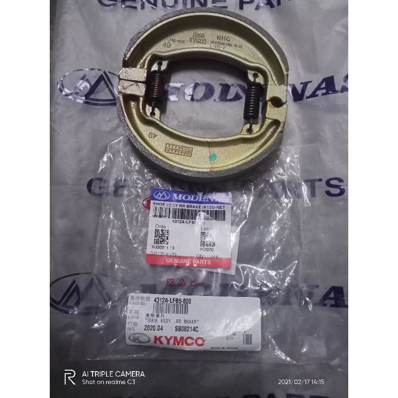 รองเท้า ASSY RR เบรค (K125)-NET(312A-LFB5-800)